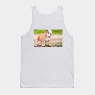 English Bulldog Digital Painting Tank Top